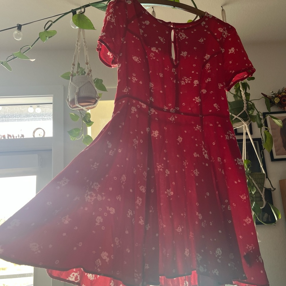 Red Floral Dress